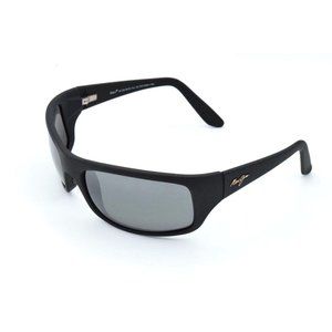 Maui Jim PEAHI MJ202-2M Black Matte Rubber/ Natural Grey Polarized Sungl…